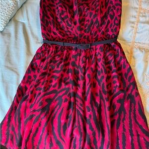 White House Black Market Red and Black Dress